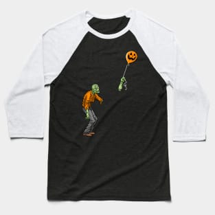 Sad Zombie on Dark - Halloween Edition Baseball T-Shirt